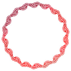 Gradient color abstract round frame. Copy space. Raster clip art.