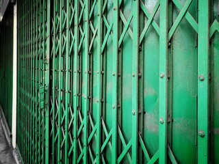 green steel door 