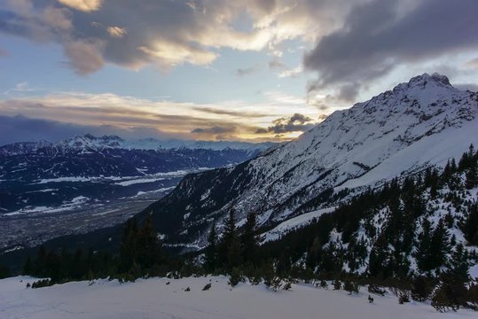 Zeitraffer Sonnenuntergang Seegrube Innsbruck