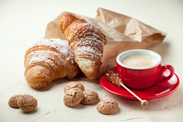 Traditional italian breakfast