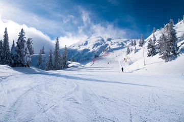 Poster Im Rahmen Ski slope in Andalo/Paganella (Trentino) © Tata2anka