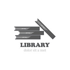 Library logo design template