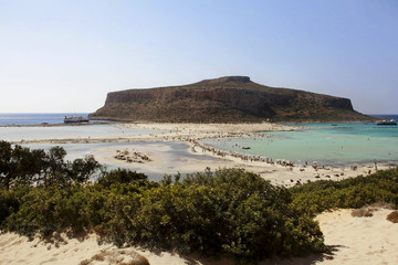 Fototapeta premium View of Balos bay in Crete, Greece.