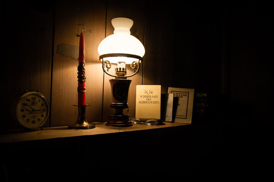 Old Lamp and books