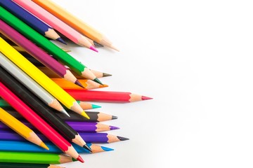 color pencil on white background / outstanding character concept / Individuality concept / pencils...