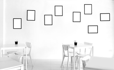modern light white restaurant dinning,interior