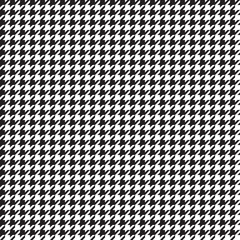 Houndstooth black and white classical seamless pattern, small elements.