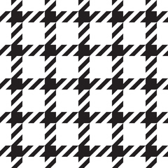 Classical tartan black and white seamless pattern.