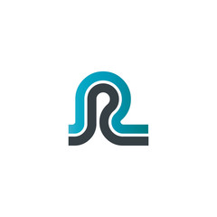 Initial Letter RL Linked Design Logo