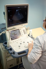 Fototapeta na wymiar Ultrasound machine doctor