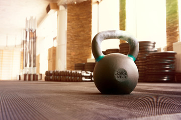 Naklejka na ściany i meble Closeup image of a fitness equipment
