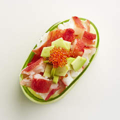 Salmon and Avocado Gunkan