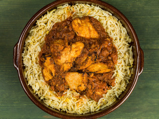 Chicken Balti Curry and Pilau Rice