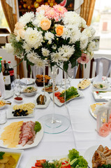 Decoration of wedding table, wedding decor