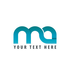 Initial Letter MA Rounded Lowercase Logo