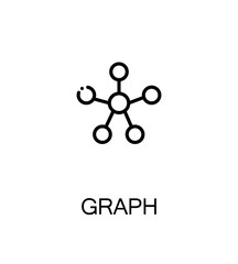 Graph flat icon.