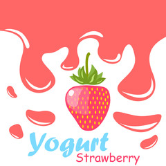 Yogurt with strawberry