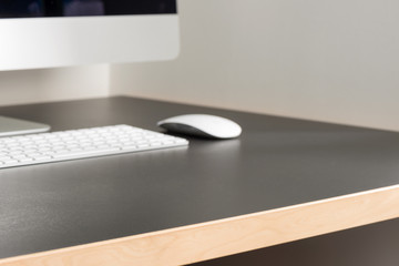Office Workstation with View of a Desktop Computer