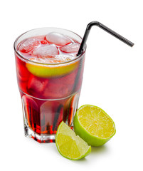 strawberry cocktail with lime