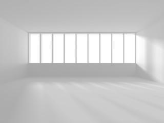 Fototapeta premium White empty interior. Abstract architecture background