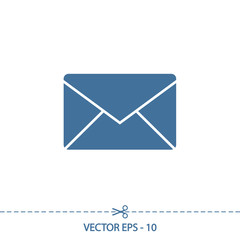 Envelope Mail icon, vector illustration. Flat design style