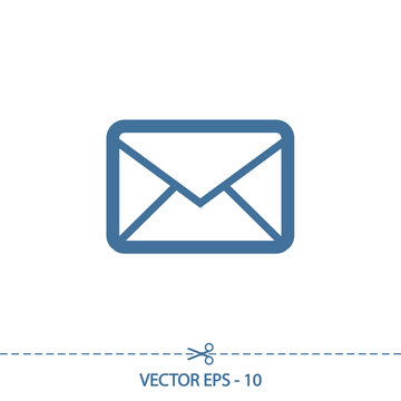 Envelope Mail icon, vector illustration. Flat design style