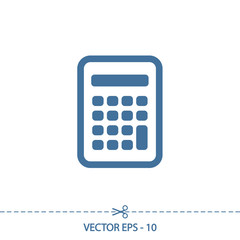 calculator icon, vector illustration. Flat design style