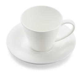 white coffee cup isolated on white