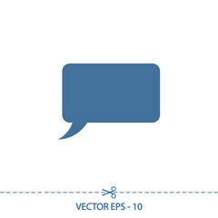 Speech bubble icons black icon, vector illustration. Flat design style