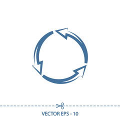 circular arrows  icon, vector illustration. Flat design style