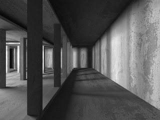 Abstract concrete architecture dark background