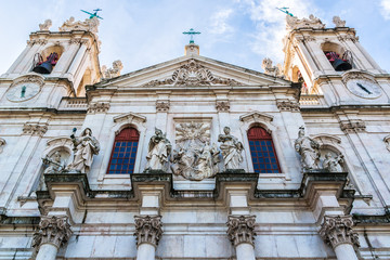 Obraz premium Estrela Basilica (Basilica da Estrela, 1790), Lisbon, Portugal.