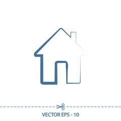 house icon, vector illustration. Flat design style