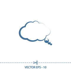 comic speech bubbles icon, vector illustration. Flat design style