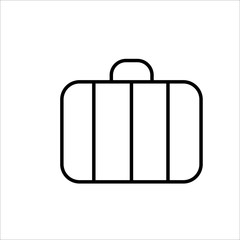 travel bag icon on white background