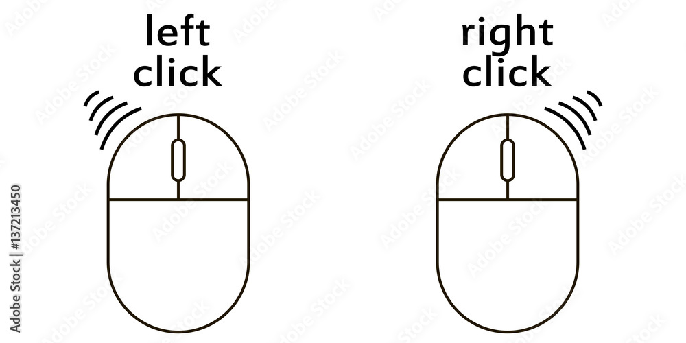 Poster Computer mouse click buttons icon