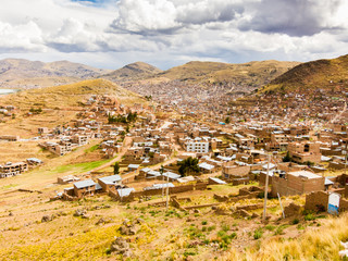 Fototapeta na wymiar View over Puno, Bolivia