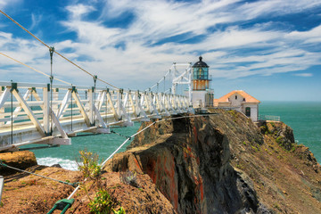 Point Bonita Lighthouse in San Francisco county, California.