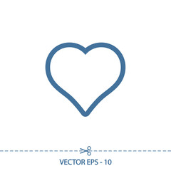 Heart Icon, vector illustration. Flat design style