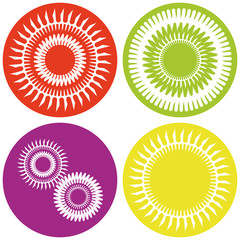 Fototapeta premium Vector icon set with springs