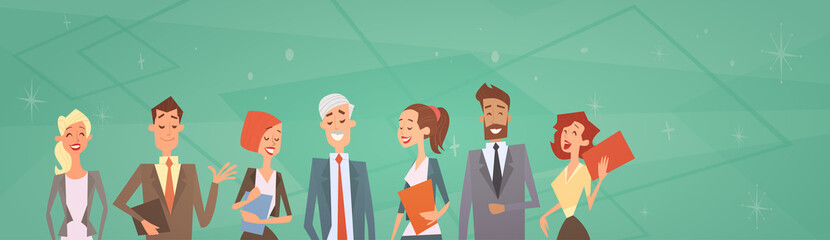 Business People Group Team Human Resources Colleagues Flat Vector Illustration