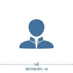 Business man icon, vector illustration. Flat design style 