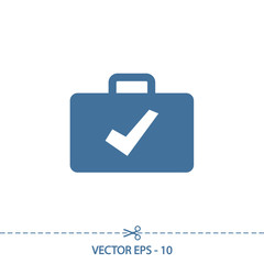 bag icon, vector illustration. Flat design style