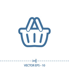 basket  icon, vector illustration. Flat design style