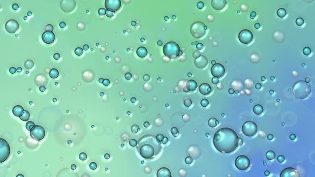 Bubbles water abstraction. Colored background.
