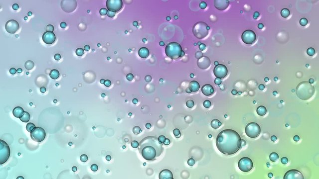 Bubbles water abstraction. Colored background.