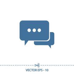 Speech bubbles icon. vector illustration with soft shadow on a gray background
