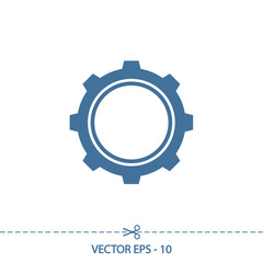 gear icon, vector illustration. Flat design style 