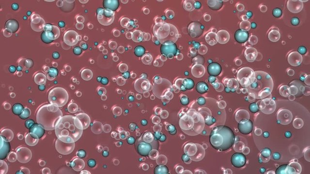Bubbles water abstraction. Colored background.