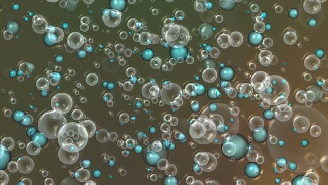 Bubbles water abstraction. Colored background.